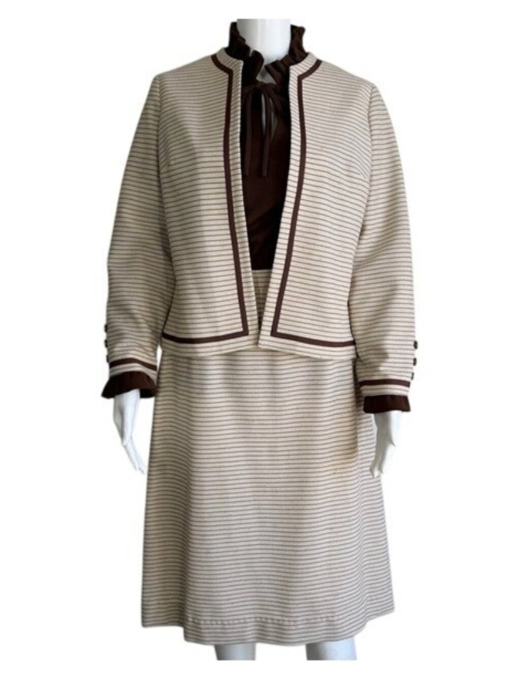 Vintage Herman Marcus Dallas Knit Skirt Suit – Size 10